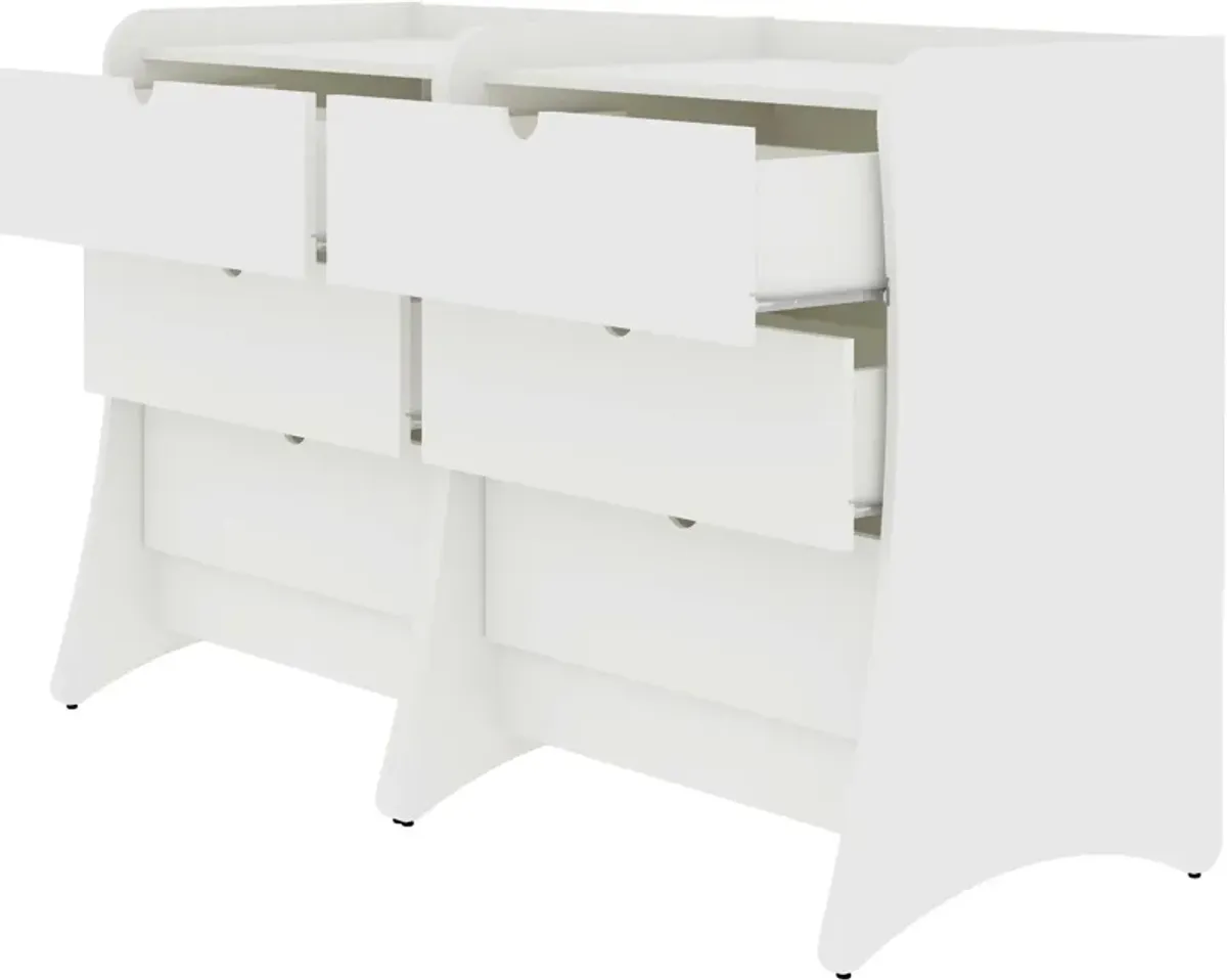 Mulberry 3-Drawer Dresser Set - White