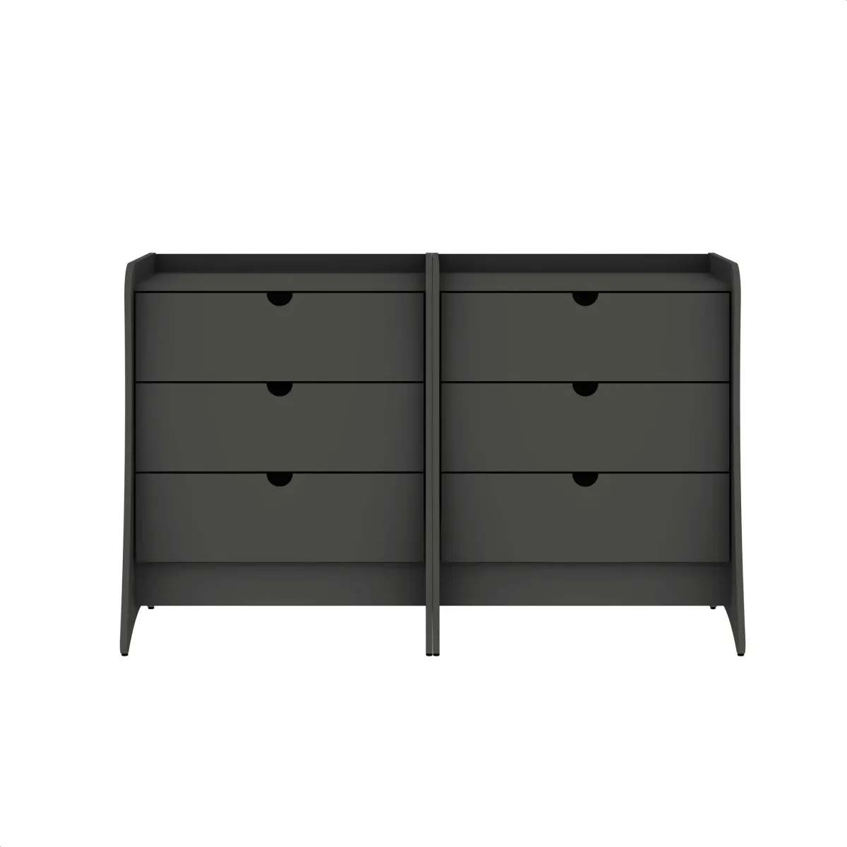 Mulberry 3-Drawer Dresser Set - Gray