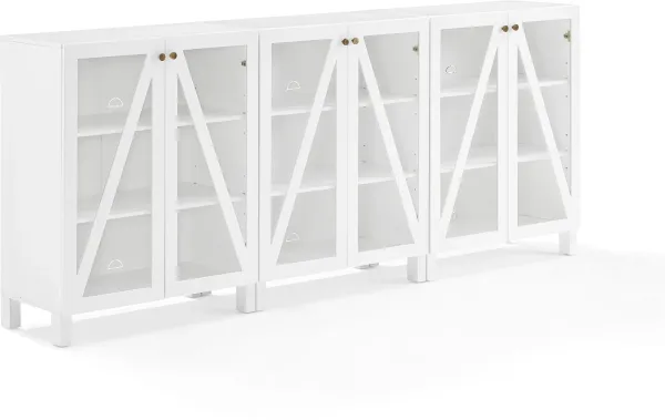 Cora 3-Piece Media Sideboard Set - White