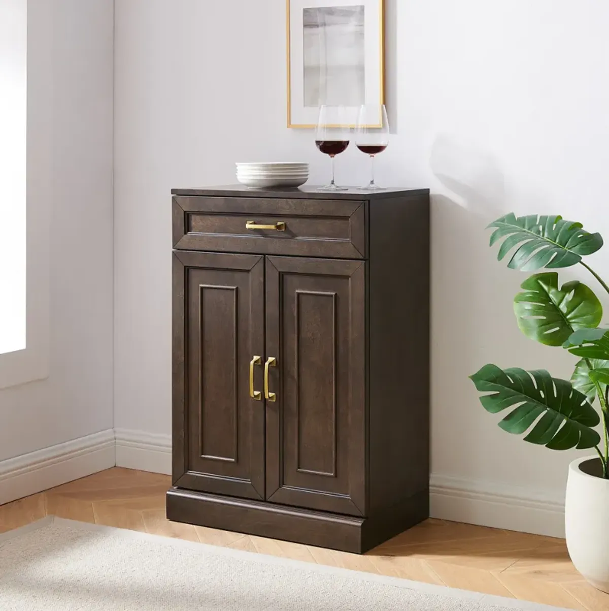 Honnaly Storage Cabinet - Brown