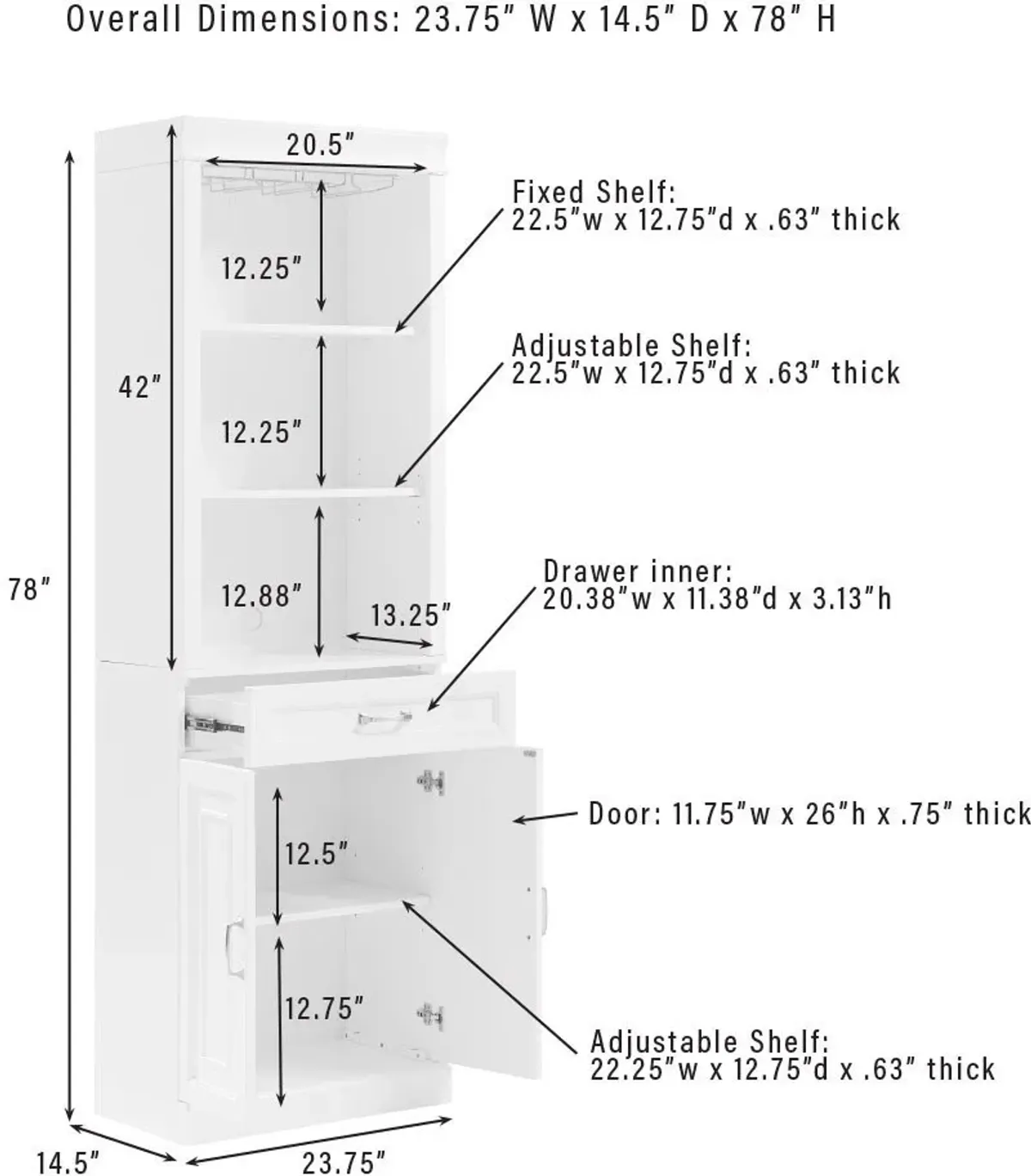 Honnaly Bar Cabinet