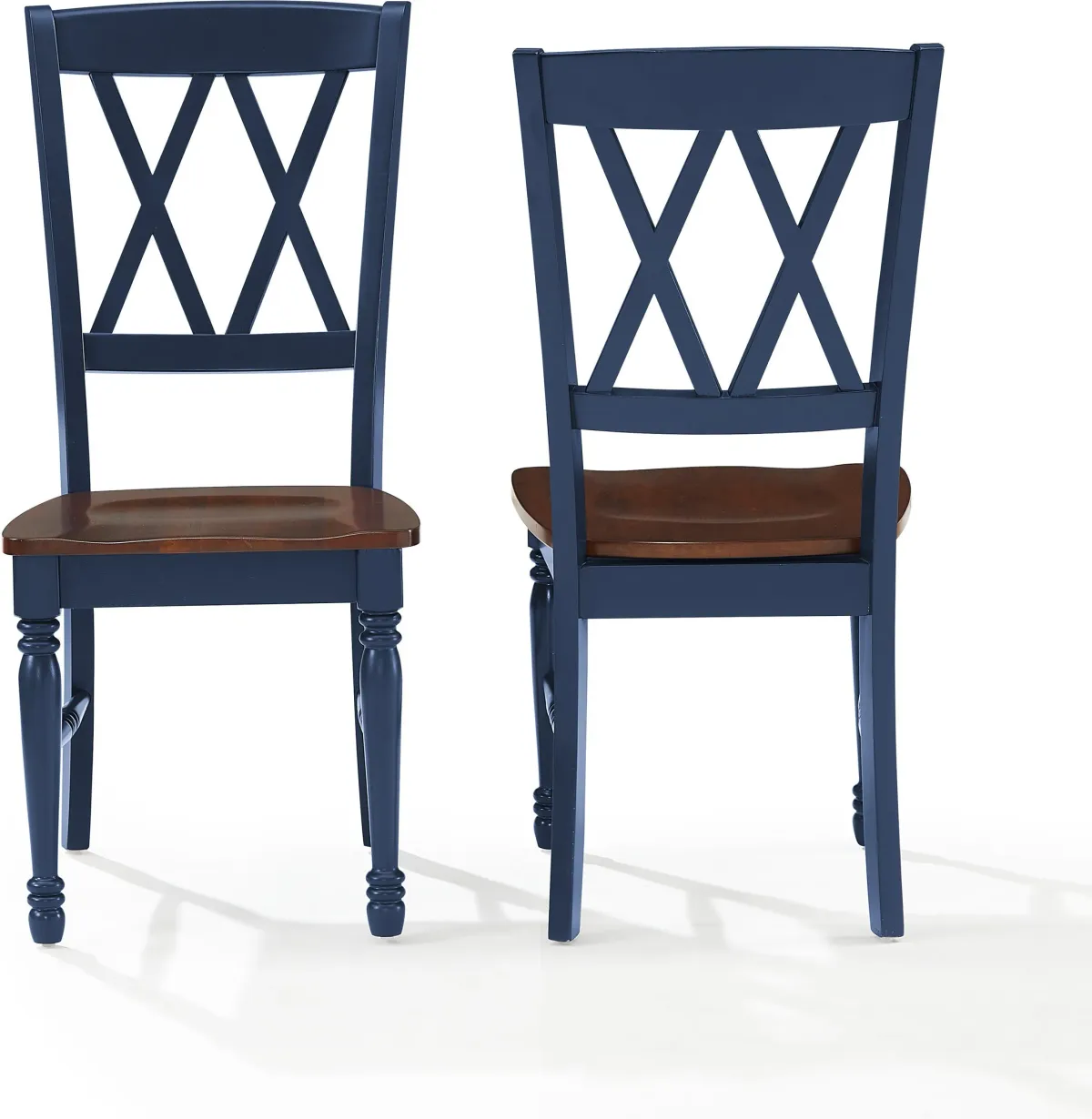 Gracie Set of 2 Dining Chairs - Navy