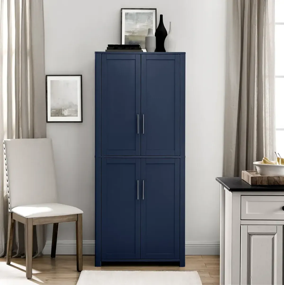 Rylan Tall Pantry - Navy