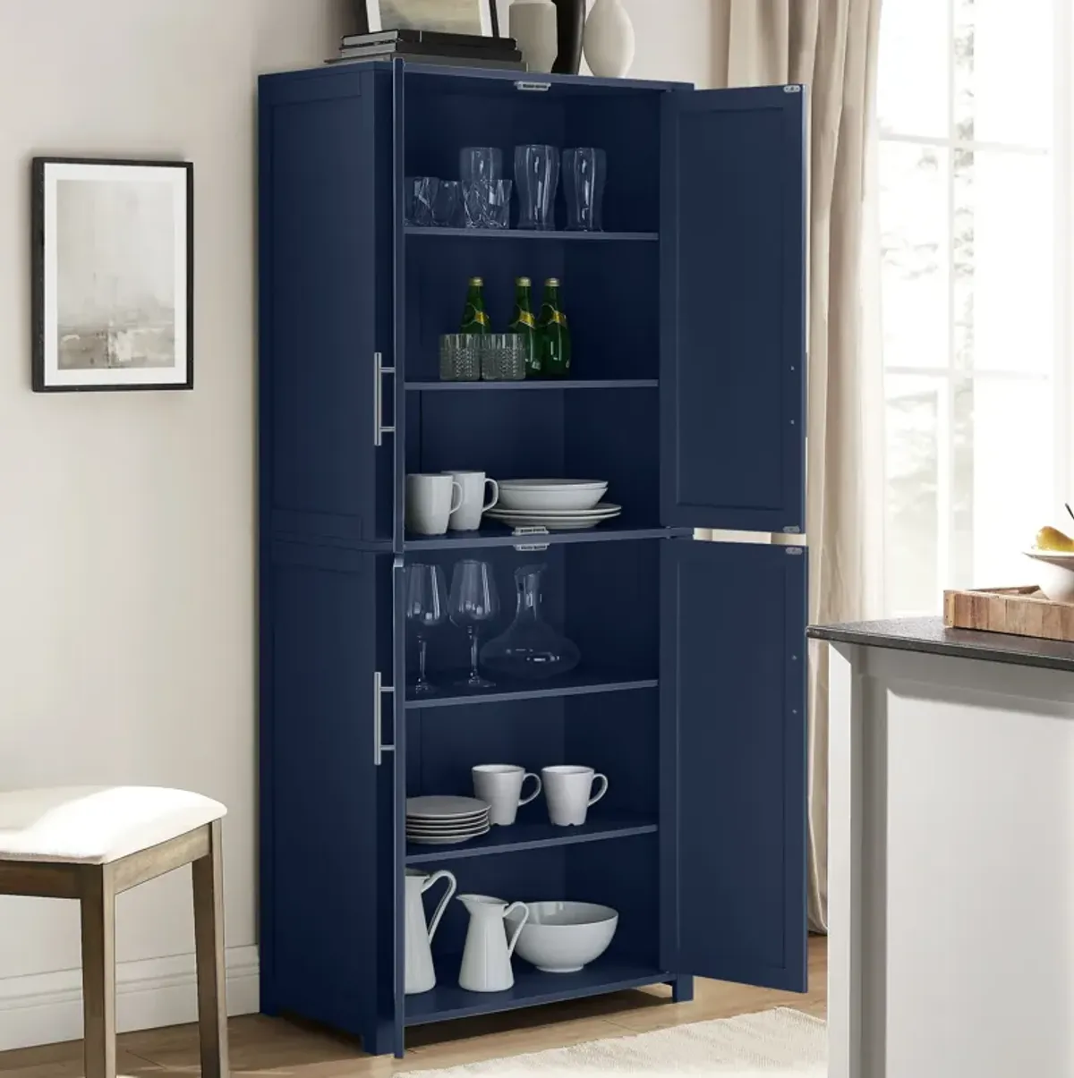 Rylan Tall Pantry - Navy