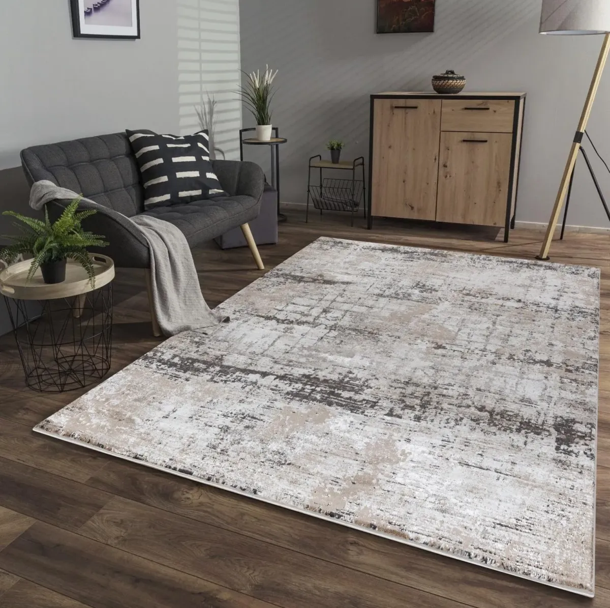 Wyller 6' x 9' Area Rug - Cream/Dark Brown