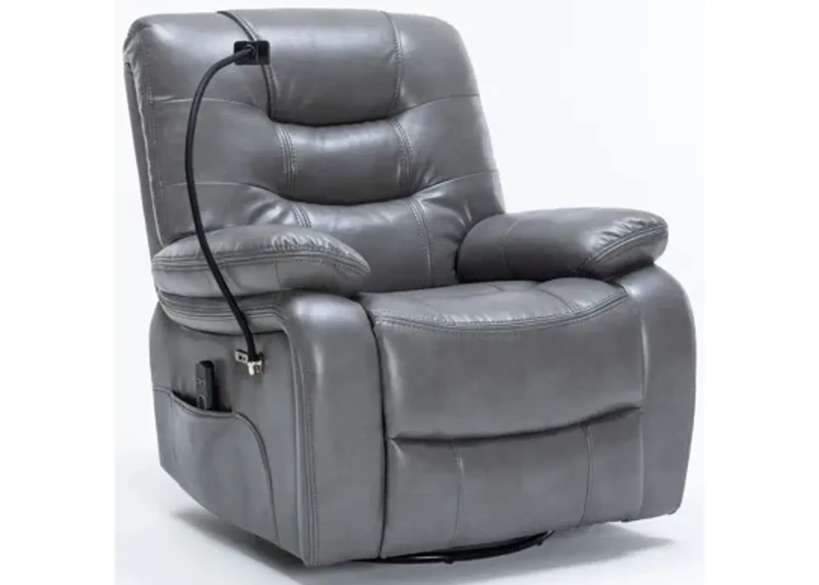 Colton Swivel Power Recliner - Gray