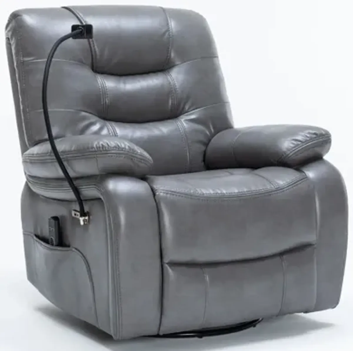 Colton Swivel Power Recliner - Gray