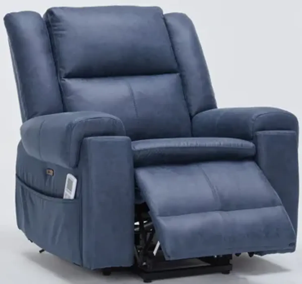 Elden Power Lift Heated Massage Recliner - Navy