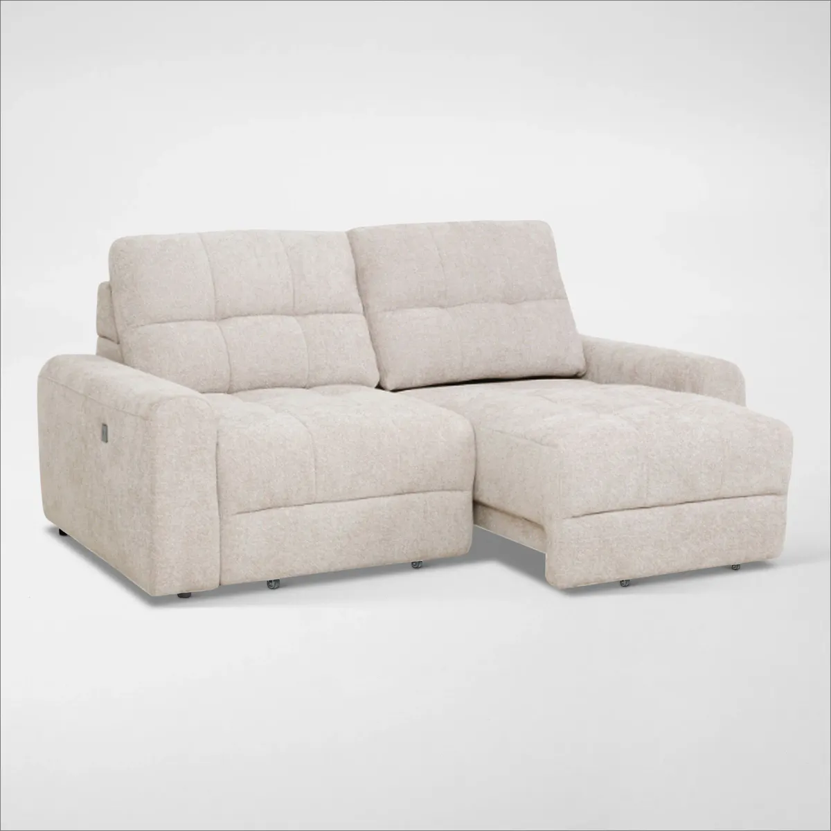 Grayson 2-Piece Power Extendable Sofa - Stone