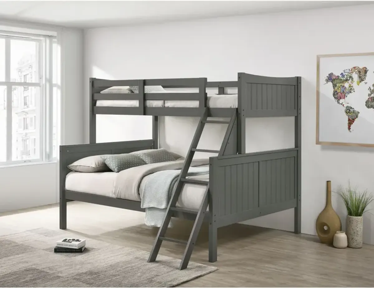 Bobby Twin over Full Bunk Bed - Gray