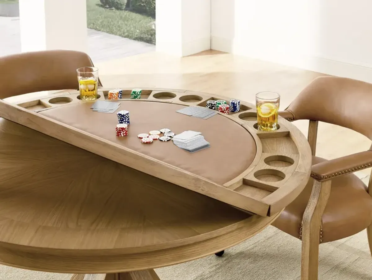 Barrett Round Dining Table with Removable Game Top - Natural