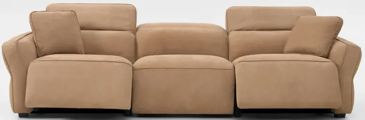 Connor Dual-Power 3-Piece Reclining Sofa - Tan
