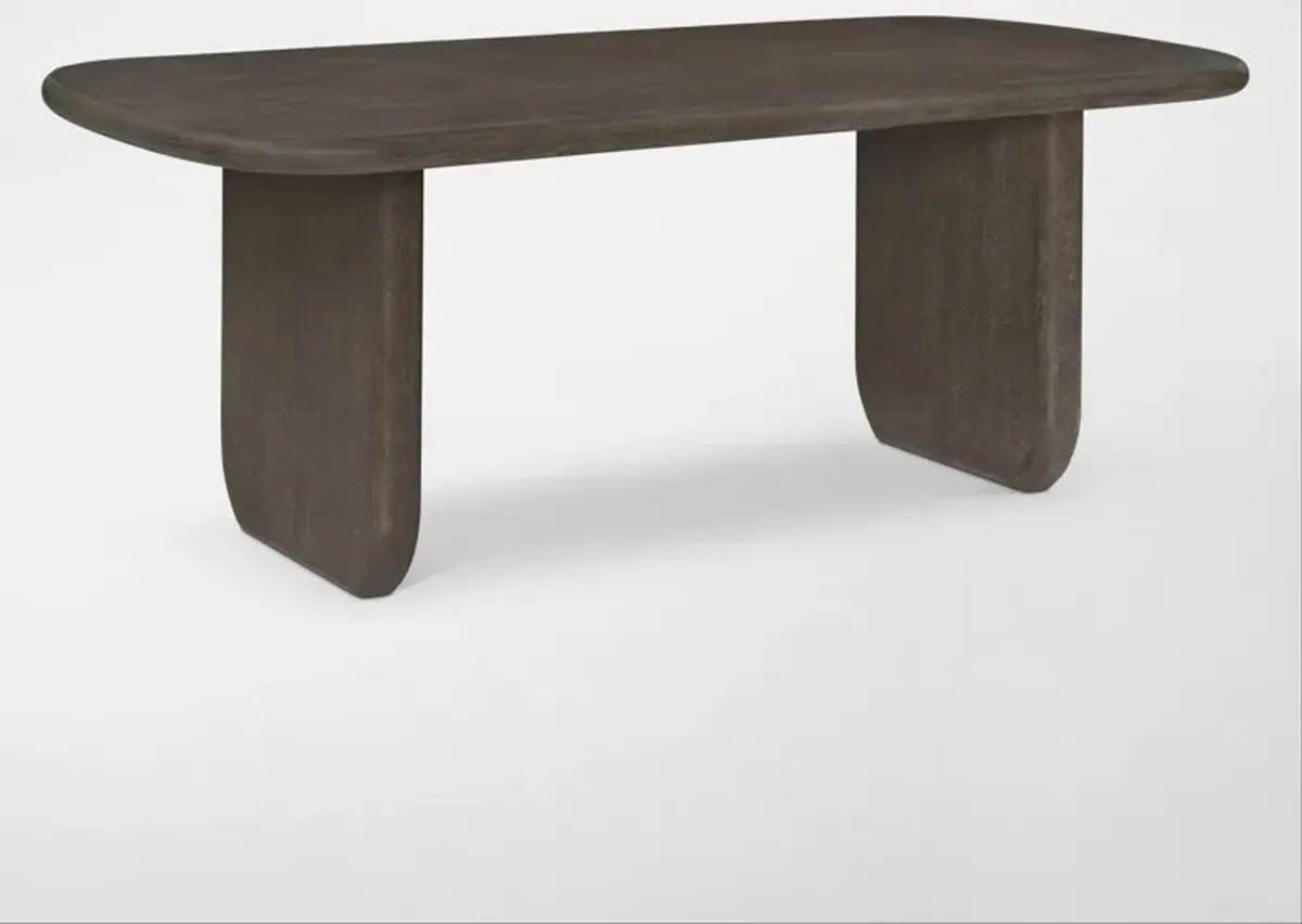 Tahoe Rectangular Dining Table with 6 Wood Back Side Chairs - Brown