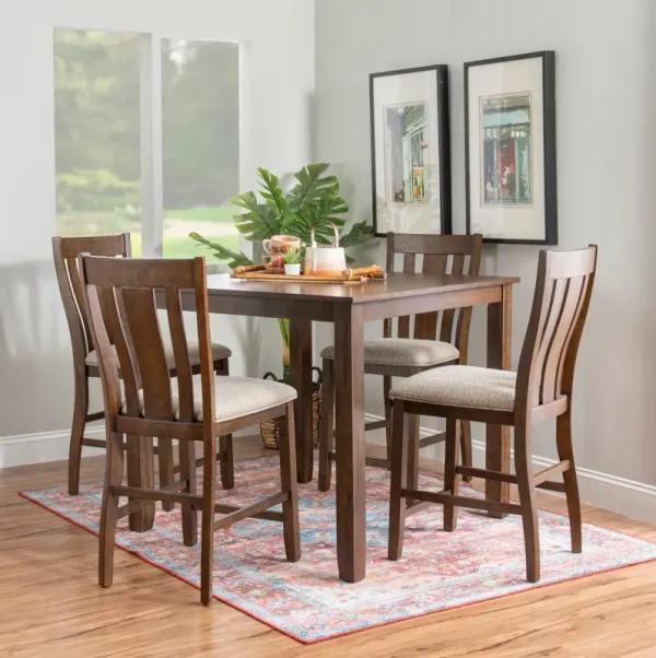 Lawson Counter-Height Dining Table and 4 Splat-Back Stools