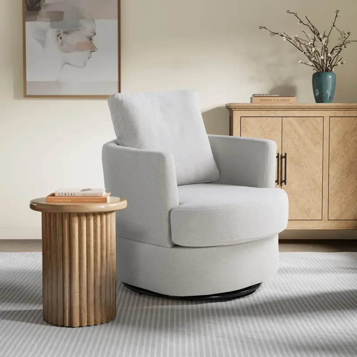 Bresslyn Swivel Chair - Ivory