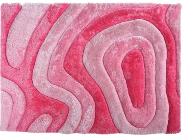 Bayou 4' x 6' Area Rug - Pink/Rose Red/Light Pink