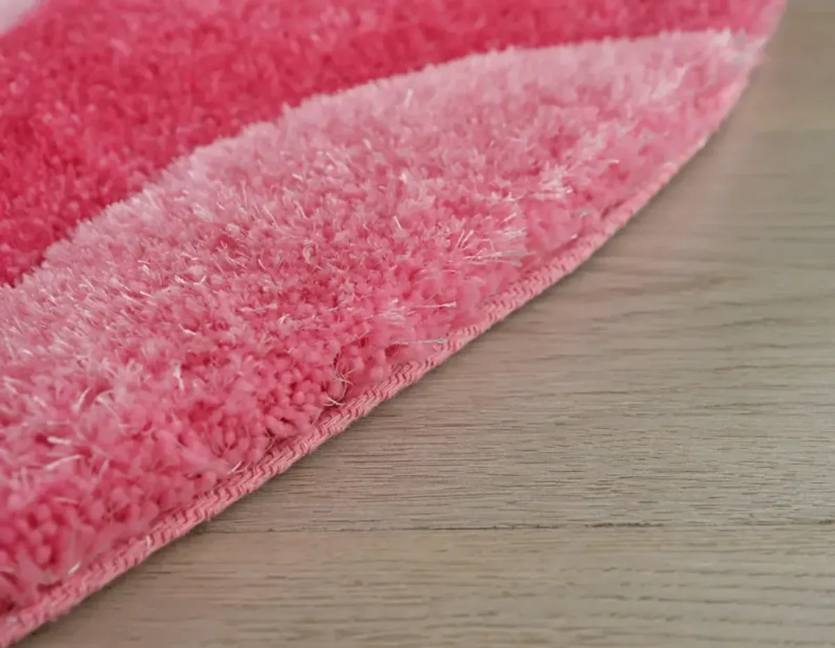 Bayou 7' Round Area Rug - Pink/Rose Red/Light Pink