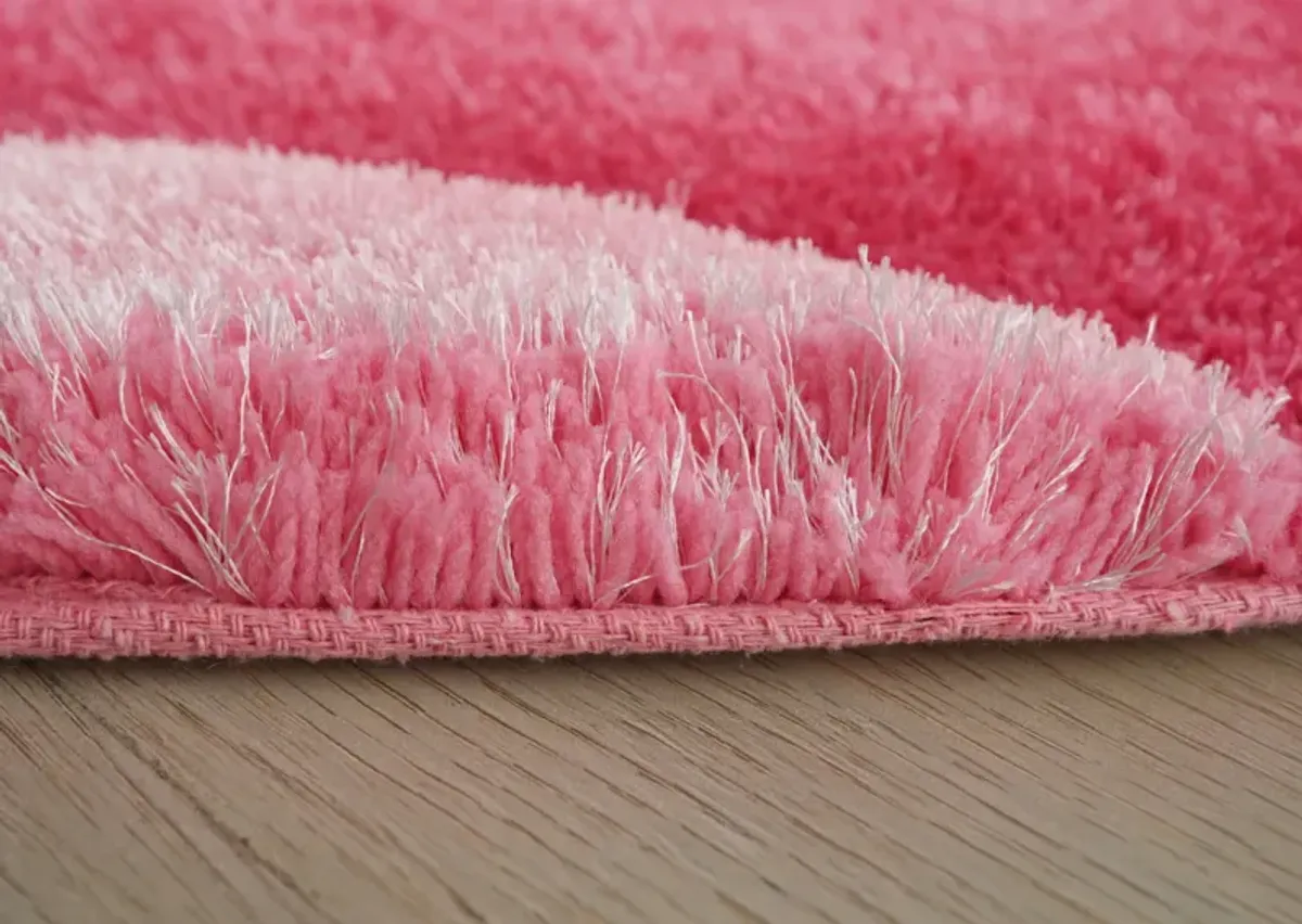 Bayou 7' Round Area Rug - Pink/Rose Red/Light Pink