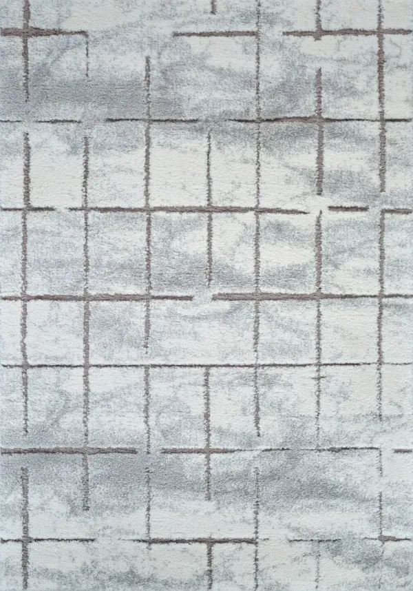 Soryn 5' x 8' Area Rug - Gray, Brown and White
