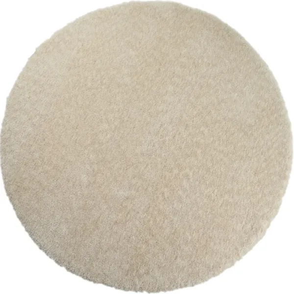 Lorena 7' Round Area Rug - Cream and Beige