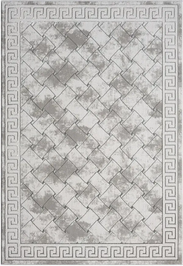 Futura 5' x 8' Area Rug - Silver and Gray