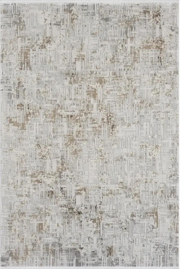 Jenah 5' x 8' Area Rug - Tan, Gray and Beige