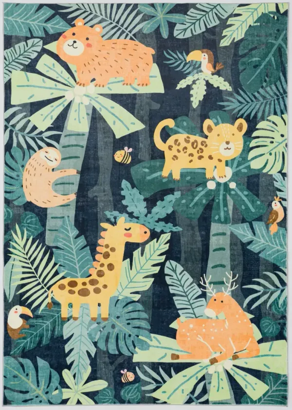 Jungle 3' x 5' Area Rug - Multicolor