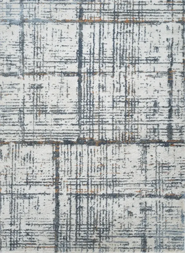 Partia 5' x 8' Area Rug - Blue, Brown, Beige and Gray