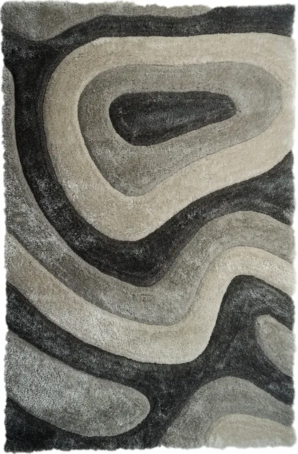 Bayou 4' x 6' Area Rug - Light Gray/Dark Gray/Beige