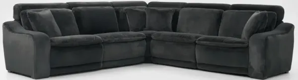 Luca Dual-Power 5-Piece Reclining Sectional - Midnight