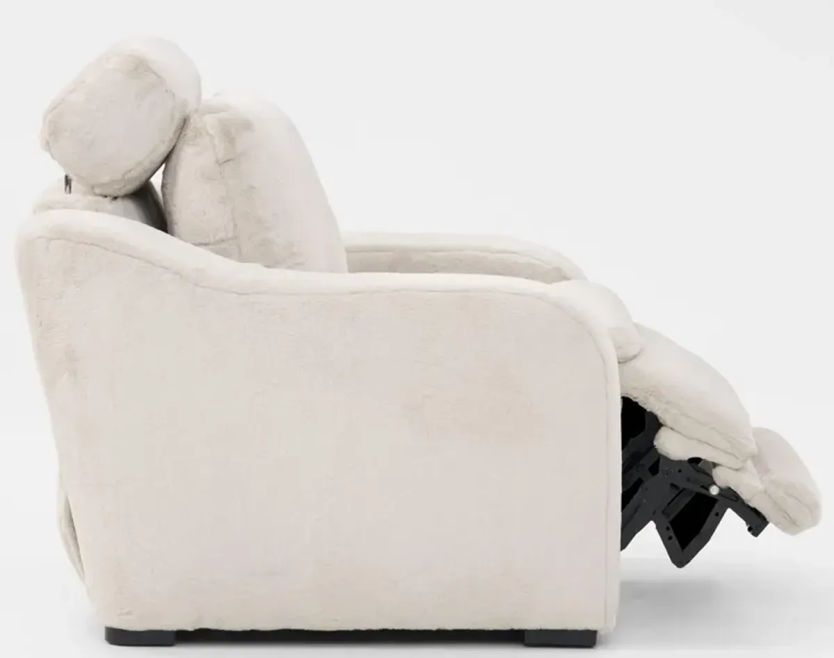 Luca Dual-Power Recliner - Ivory
