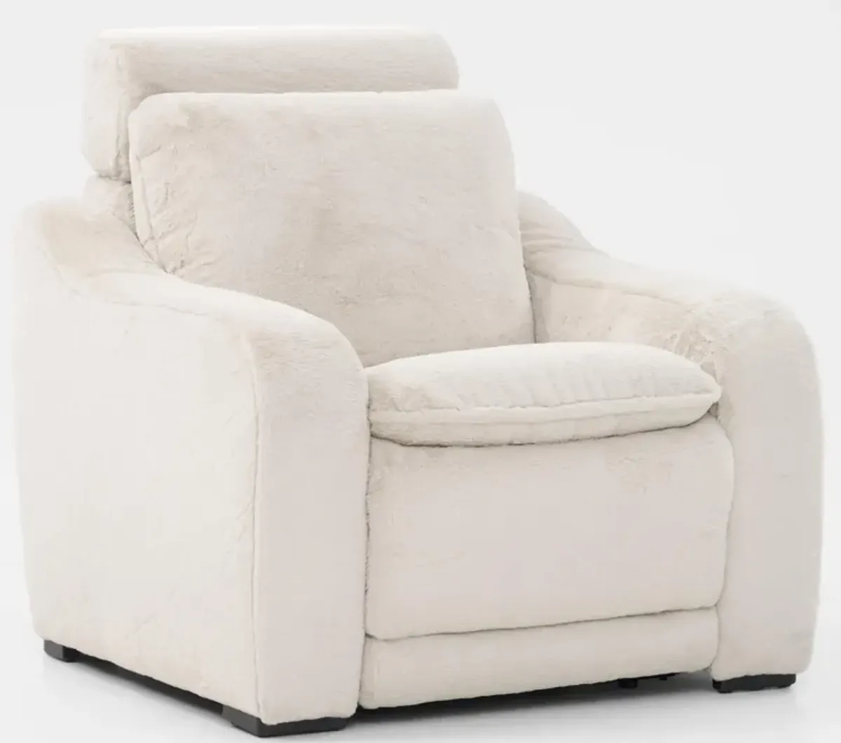 Luca Dual-Power Recliner - Ivory