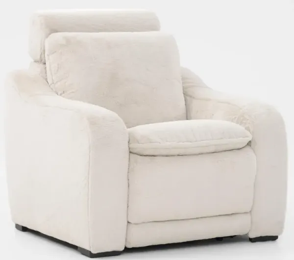 Luca Dual-Power Recliner - Ivory