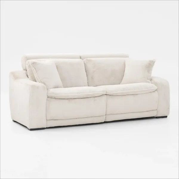 Luca Dual-Power 2-Piece Reclining Sofa - Ivory