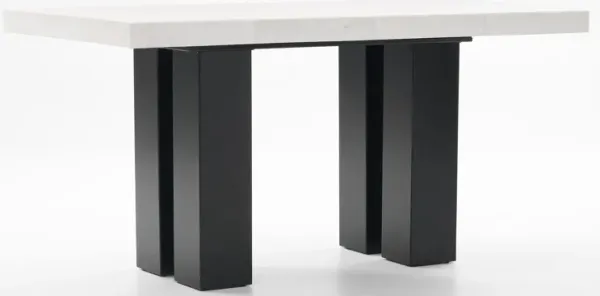 Artemis Marble Counter-Height Dining Table - White Marble/Black