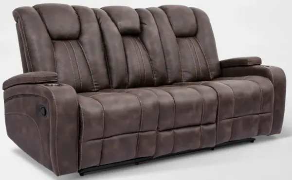 Galaxy Manual Reclining Sofa with Drop-Down Table