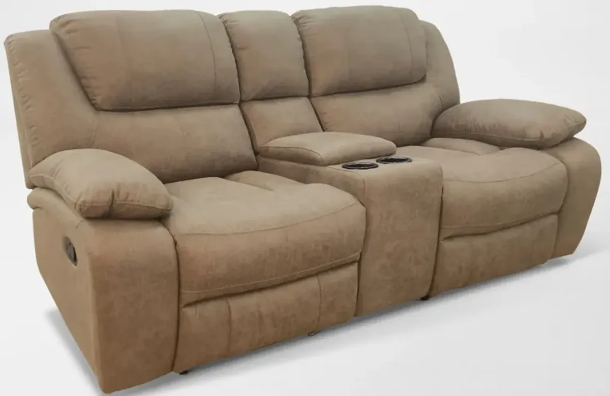 Nelson Manual Reclining Loveseat with USB Charging - Marble