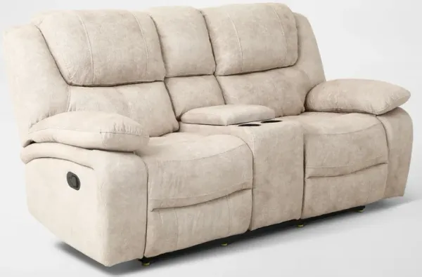 Nelson Manual Reclining Loveseat with USB Charging - Stucco