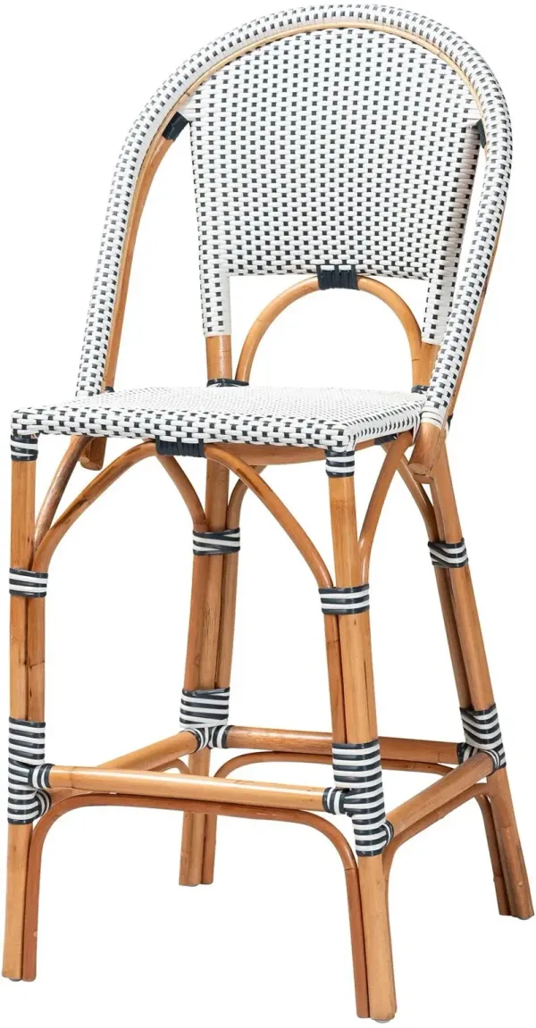 Prita Bar Stool - Navy/White