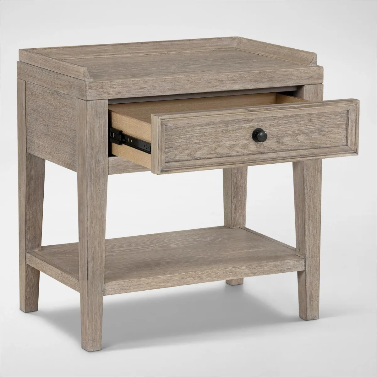 Rowan Nightstand with USB Charging - Taupe