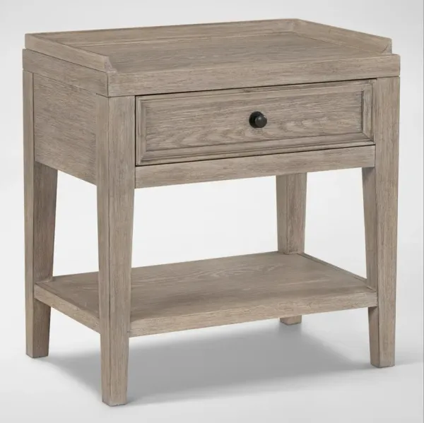 Rowan Nightstand with USB Charging - Taupe