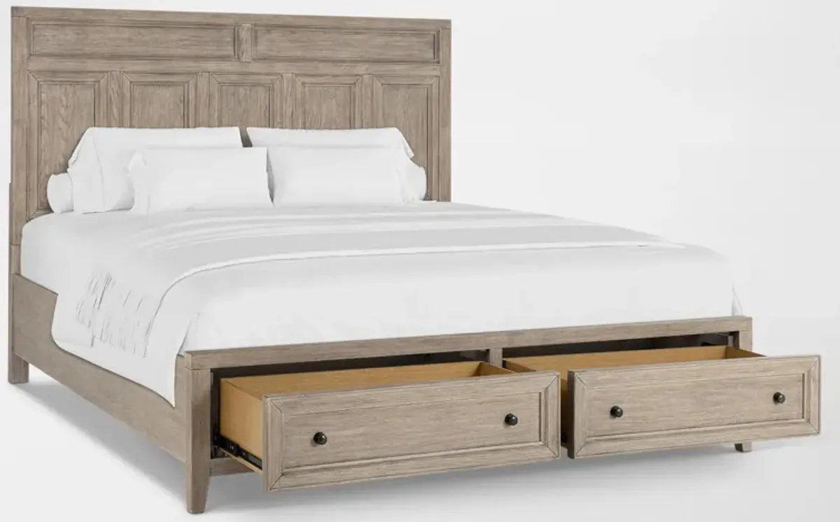 Rowan King Storage Bed - Taupe