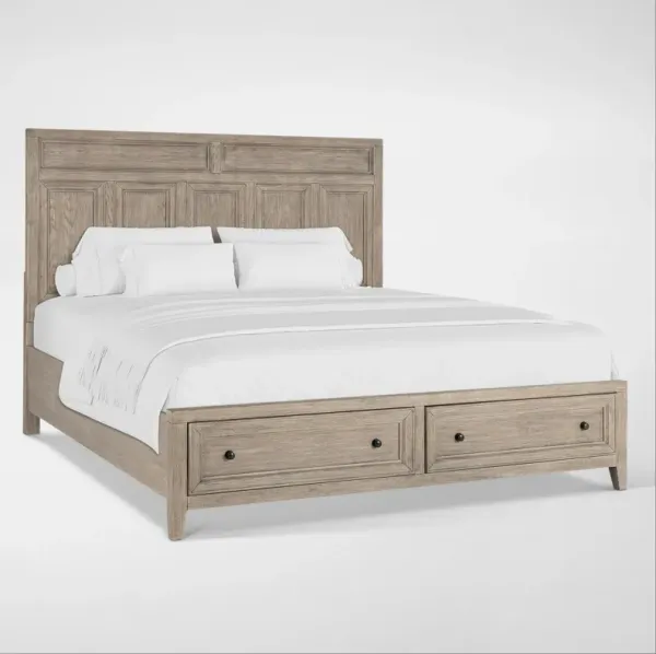 Rowan King Storage Bed - Taupe