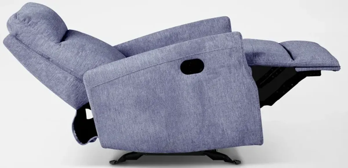 Carter Glider Recliner - Indigo