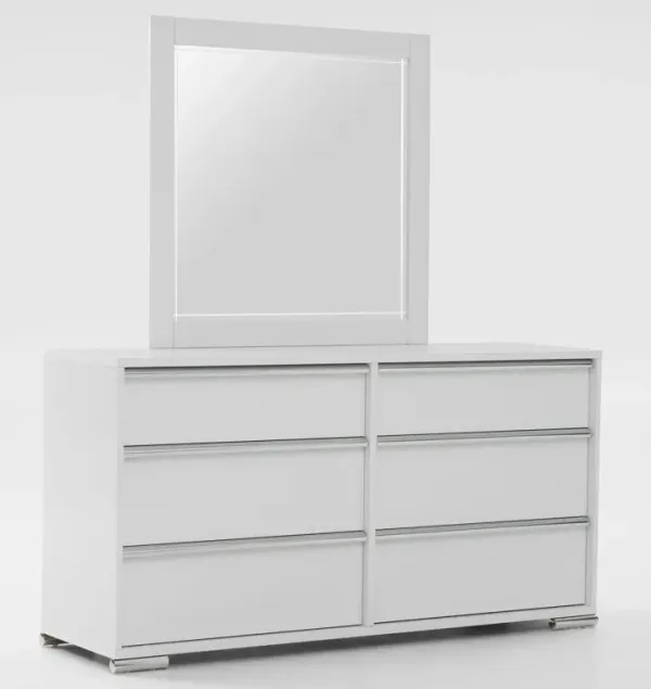 Selena Dresser and Mirror - White