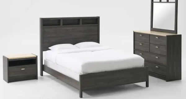 Monterey 6-Piece Bedroom Set with Dresser, Mirror and Nightstand - Queen