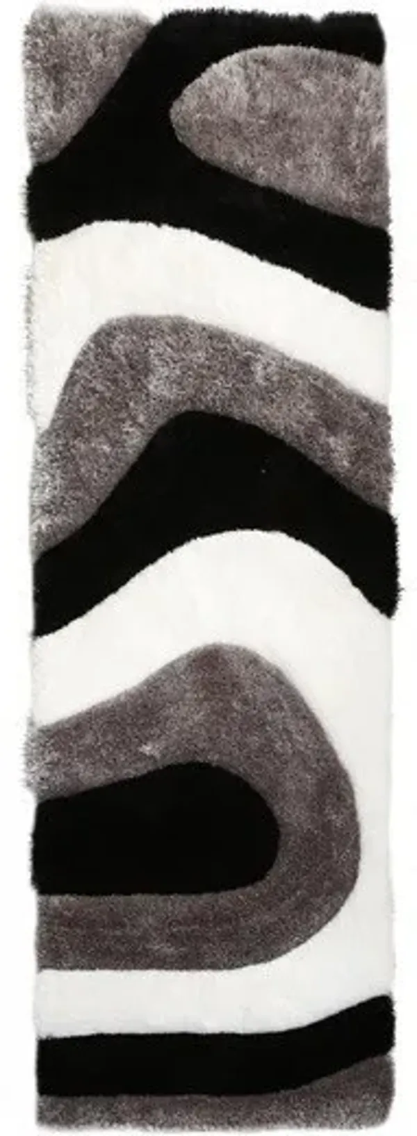 Bayou 2' x 8' Runner - Black/White/Gray