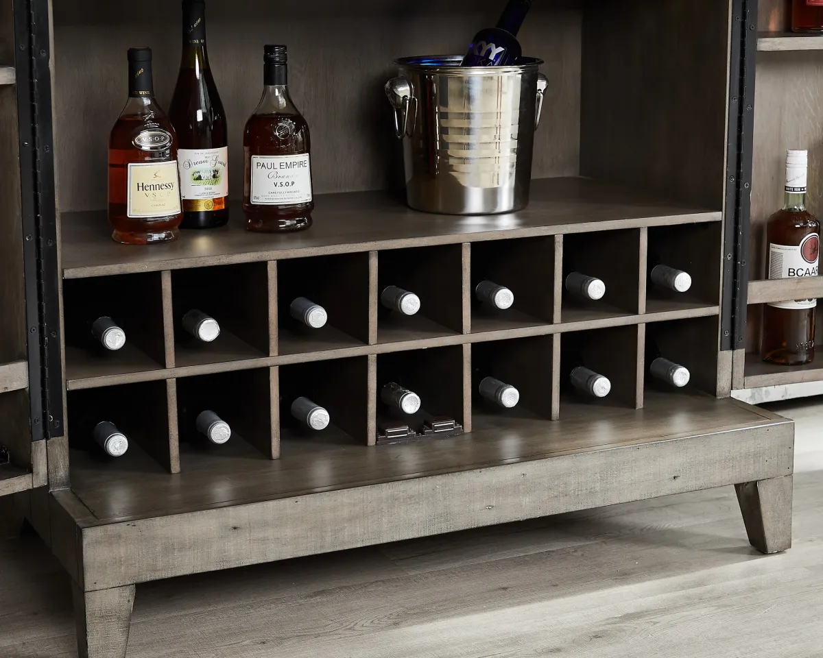 Rittman Wine and Bar Cabinet - Gray