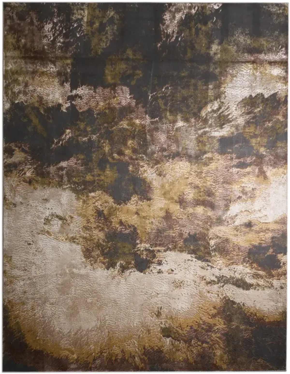 Abrams 5' x 8' Area Rug - Gold/Brown/Cream/Black