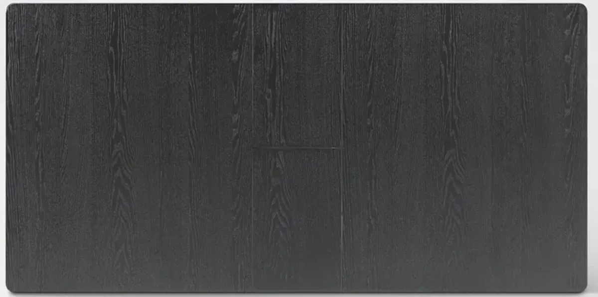 Landon Rectangular Dining Table and 4 Ladder-Back Side Chairs - Black